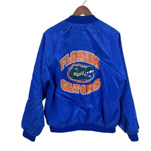 Cardinal FLORIDA GATORS NCAA Satin Jacket 80s 90s Made In USA Blue